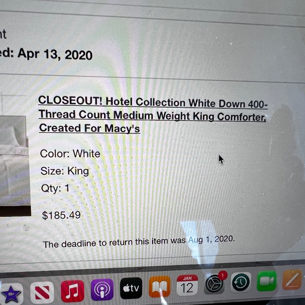 Down  400 Thread Count Medium Weight King Comforter